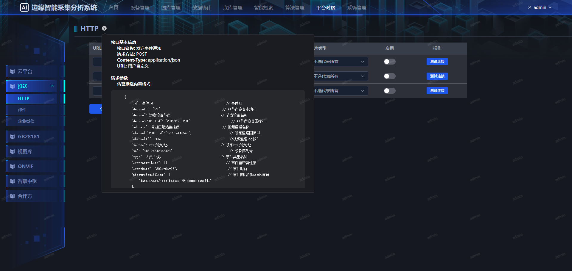 HTTP推送内容格式